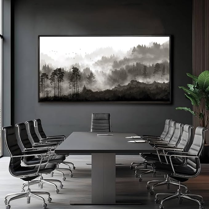 Wall Art Trees for Living Room Large Canvas Wall Art for Bedroom Framed Black And White Wall Paintings Bedroom Wall Decor Pictures 24”x48”