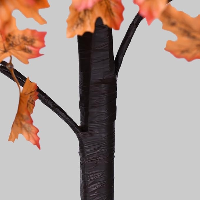 Lightshare Maple Tree 8 ft. - 264 LED Warm White Lights, Natural Looking Maple Leaves