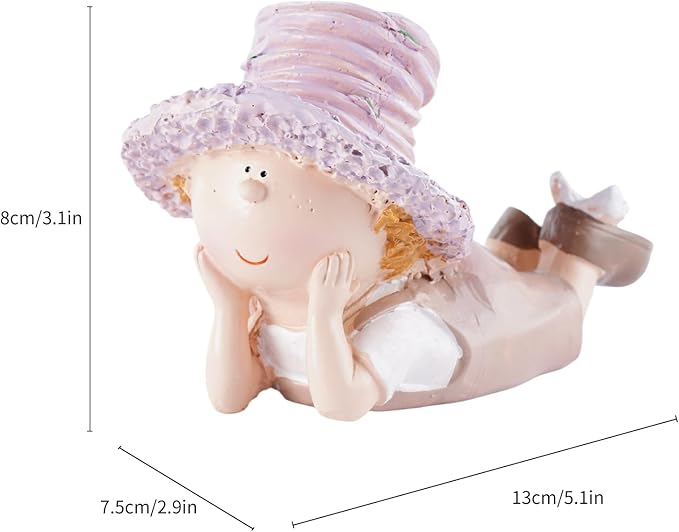 Lavender Outdoor Garden Resin Statues, Couple Boy & Girl Figurines, Perfect for Patio, Garden, Courtyard Decoration, Love - Themed Home Decor, Ideal Gift for Mom, Dad, Friends