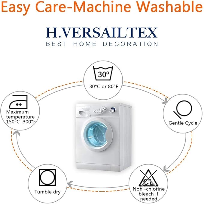 H.VERSAILTEX Super Stretch Individual Seat Sofa Covers Couch Slipcover Sets Thick Jacquard Textured Twill Fabric (2 Piece Large Sofa Cushion Covers, Taupe)