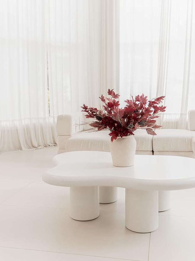 MISSPIN 10 PCS 18 inch Fall Decor Bouquets, Fall Decorations Indoor Outdoor Halloween Thanksgiving Farmhouse Arrangement for Front Door Wedding Centerpieces in Autumn (Burgundy)