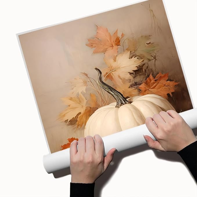 Fall Wall Decor Pumpkin Still Life Canvas Print Poster Rustic Fall Art Vintage Autumn Wall Art Halloween Autumn Decor Thanksgiving 11x14 Unframed