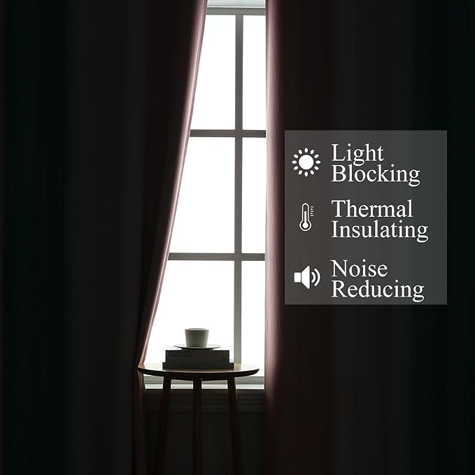 Estelar Textiler Pink and Teal Gradient Blackout Curtains for Bedroom, Thermal Insulated Ombre Drapes 84 Inches Long, Full Room Darkening Energy Saving Curtains for Living Room, 52Wx84L, 2 Panels