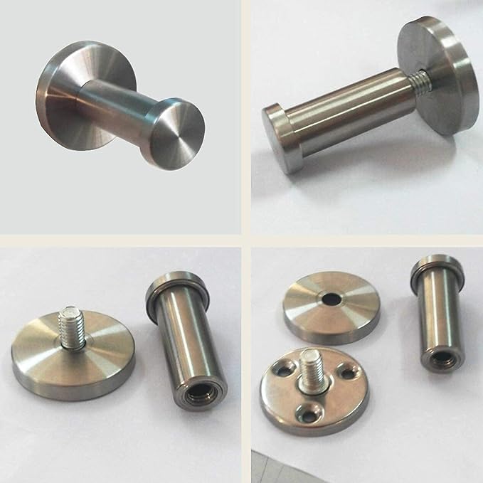 HofferRuffer Round Wall Mirror Decorative Mirror, Hanging Mirror with Hanging Strap Silver Hardware Hooker/Hanger (Brown, 23.6'')