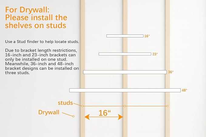 BAYKA Floating Shelves, 22.5" Rustic Wood Wall Mounted Shelves for Bathroom, Bedroom, Living Room&Kitchen, Hanging Display Shelf with 22 lbs Capacity, Fall Home Decor Shelves (Rustic Brown, Set of 2)