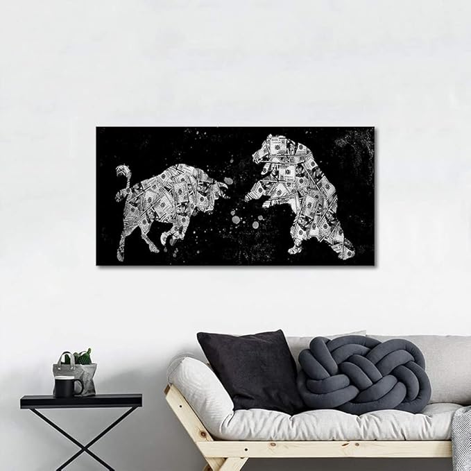 Horse Pictures Wall Decor Pictures for Living Room Wall Hanging Vintage Black White Running Horse Wall Art Nordic Western Wall Decor Steed 1 Panel Animal Wall Art Study Room Guest Room Decor-32"Wx16"H