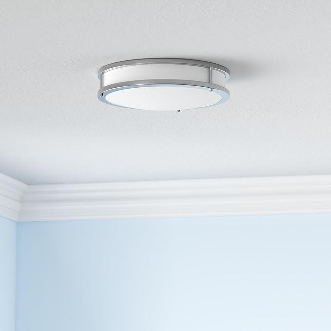 13Inch 36W Ceiling Light Fixtures 2 Packs, 5CCT LED Flush Mount Ceiling Mount Lights 2700K 3000K 4000K 5000K 6500K, Dimmable Close to Ceiling Lighting for Bathroom Kitchen Stairwell Bedroom, Nickel