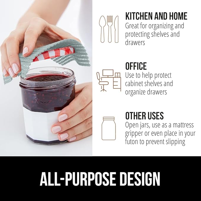 GORILLA GRIP powerGRIP Drawer Shelf and Cabinet Liner, Thick Strong Hold, Non-Adhesive Liners Protect Kitchen Cabinets and Cupboard, Bathroom Drawers, Easy Install, Breathable Mat, 17.5" x30' Spa Blue