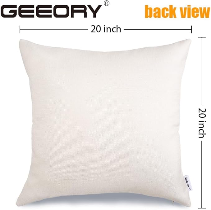 GEEORY Merry Christmas Throw Pillow Covers 20x20 Inch Set of 4, Xmas Trees Truck Buffalo Plaid Believe Farmhouse Decorative Cushion Cases for Home Decoration G421-20