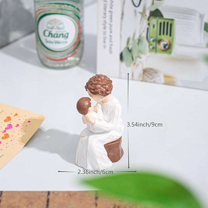 Grandma Gifts,Hand-Painted Resin Sculpture of Grandmother Holding Baby, to Celebrate New Beginnings, Newborns, and Loving Family Bonds