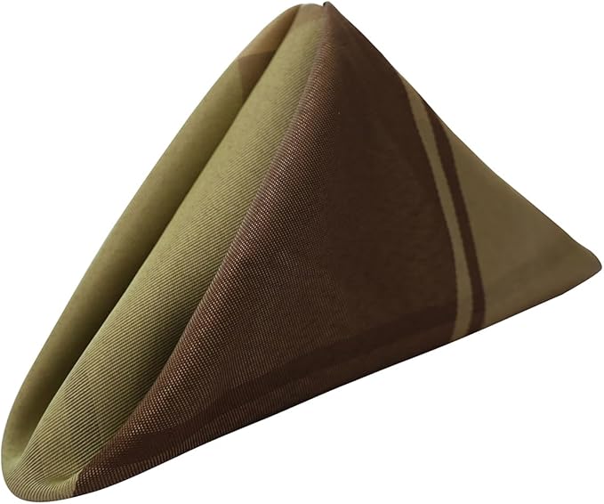 SASTYBALE Checkered Style Cloth Napkins 20 x 20 Inch 4 Pieces Washable Comfortable for Restaurant Family Dinners Weddings Parties and Banquets(Square, 20" x 20", Taupe)