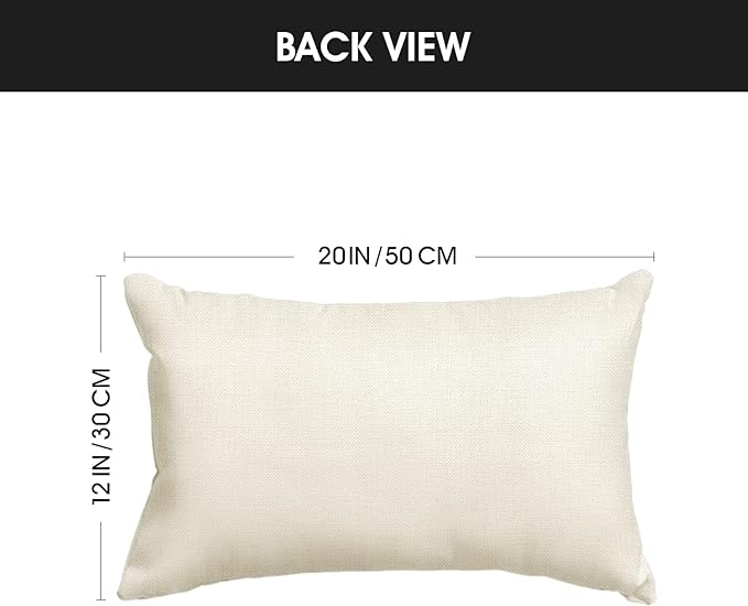 AVOIN colorlife Christmas Snowman Reindeer Gloves Eucalyptus Blue Throw Pillow Covers, 12 x 20 Inch Winter Holiday Stripes Cushion Case Decoration for Sofa Couch Set of 4