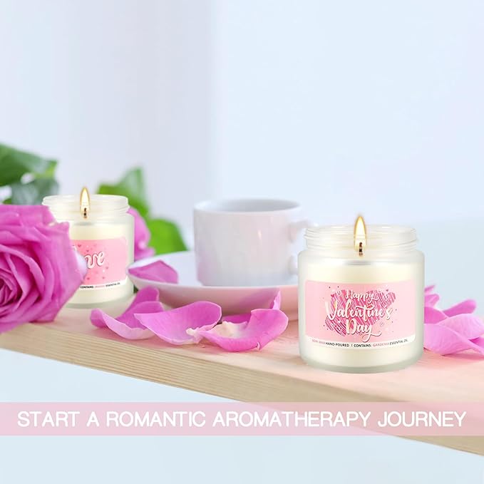 Candle Gifts,6pack Valentine's Scented Candle-Long Lasting Burning-Aromatherapy Candle for Men Husband Boyfriend,Romantic Gifts for Women, Girlfriend Wife,Mother,Home Decor,Anniversary