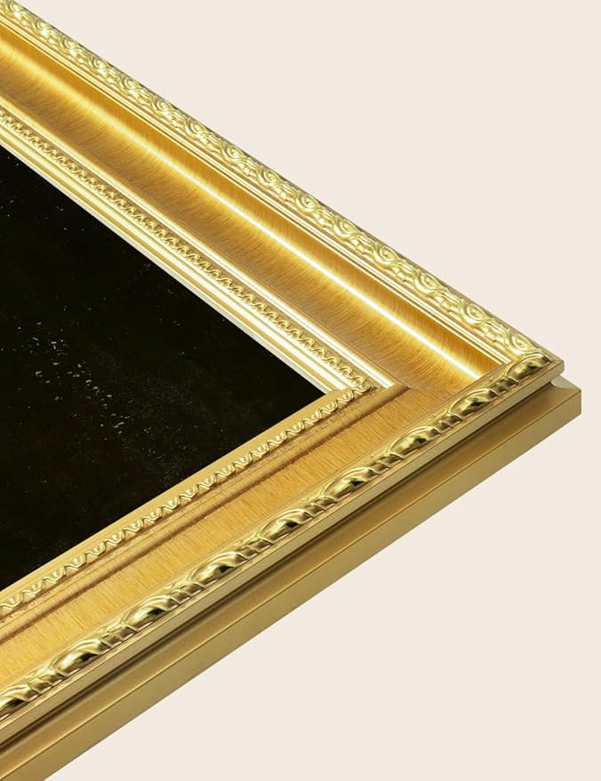 DECORARTS - Vincent van Gogh's Skull with Burning Cigarette, Museum-Quality Giclee Canvas Print in Gold Solid Wood Frame, 34.75 x 28.75 in, Ready to Hang, Made in USA