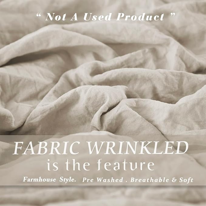 HIG Pre Washed Down Alternative Comforter Set Twin - Reversible Chic Quilt Design - Box Stitched with 4 Corner Tabs - Lightweight for All Season - Camel Duvet Comforter with 2 Pillow Shams