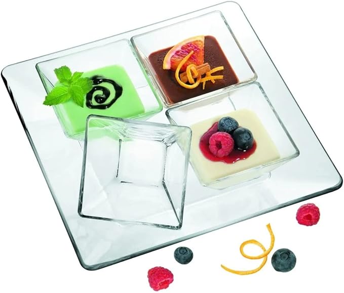 VETRERIA DI BORGONOVO Burgundy Display Board, Model Modes, Set of 5 Pieces, Multicoloured, One Size,