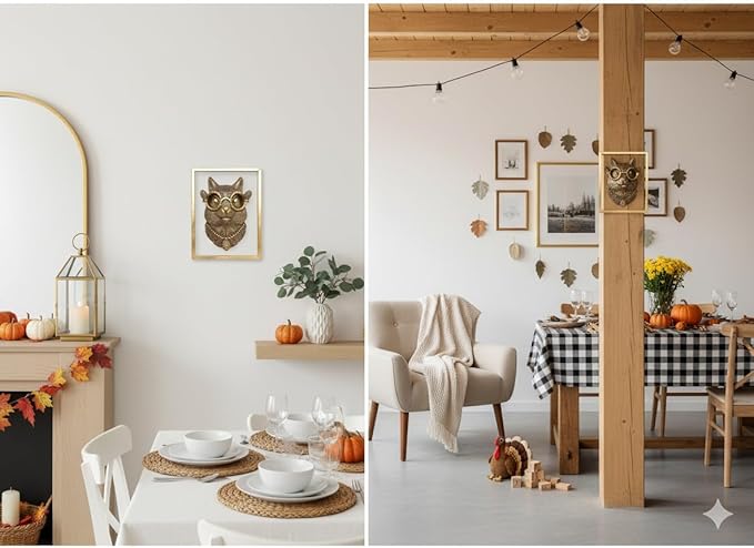 Animal Heads Wall Decor (Includes Metal Frame) Resin Animals Sculptures Head Wall Hanging Decoration Gold vintage Wall Sculpture for Living Room Bedroom Office(Squirrel)