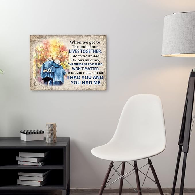 OTINGQD I Had You and You Had Me Lovers Canvas Wall Art, Romantic Canvas Painting Prints Wall Art for Newlyweds Couple Lovers Home Bedroom Living Room Wall Decor,Wedding Gift for Newlyweds