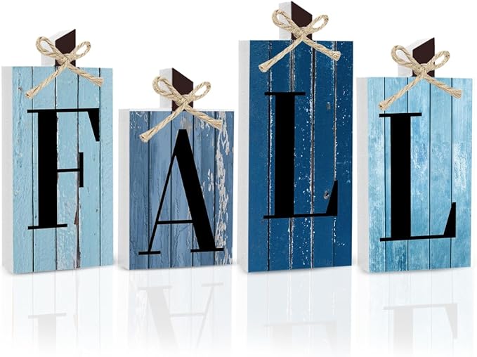 Blue Fall Decor Blue Thanksgiving Decorations Fall Decorations for Home Farmhouse Autumn Kitchen Harvest Party Decor for Table Centerpiece