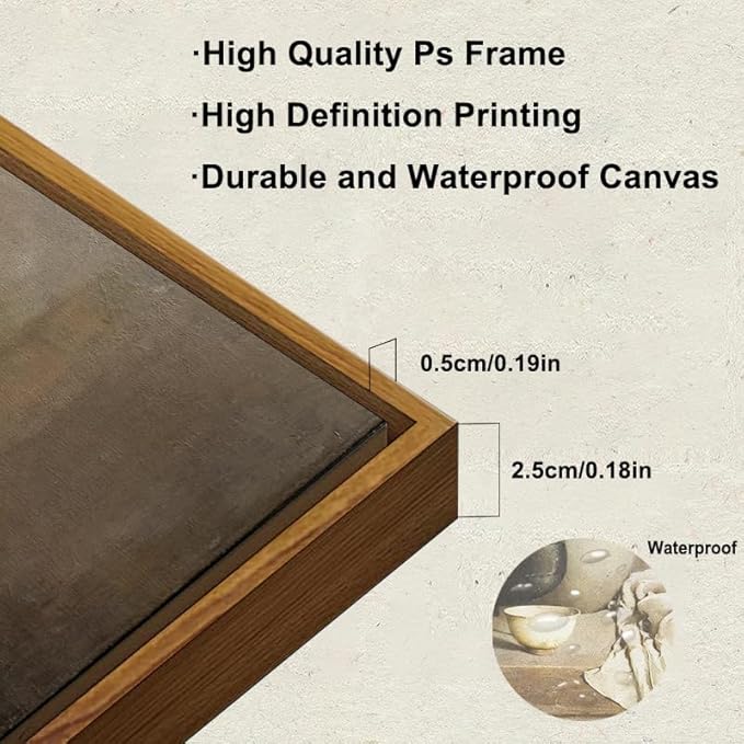 KBKBART Vintage Framed Wall Art, 8x10inch, Farmhouse Kitchen Wall Decor, Art Print, Canvas Painting, Wall Art for Dining Room, Living Room