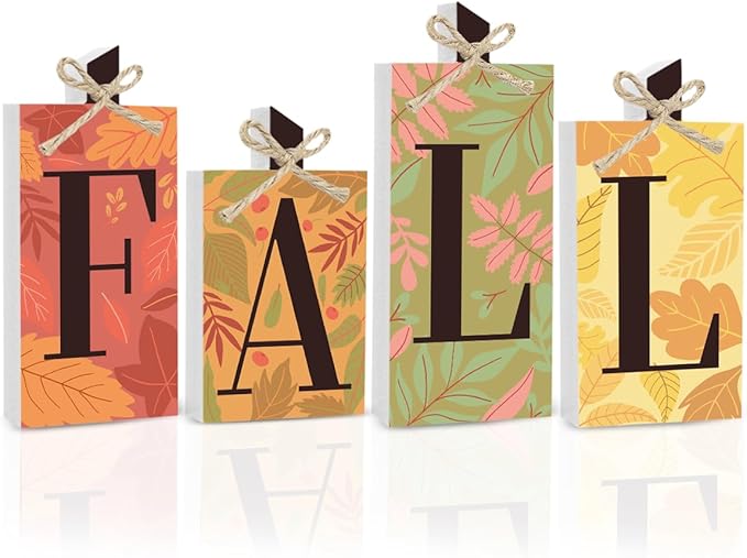 Fall Decorations for Home Thanksgiving Decorations Indoor Fall Gifts for Women Men Autumn Decor Maple Leaves Fall Table Decor Sign for Farmhouse Harvest Kitchen Bathroom Bedroom Office