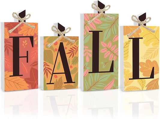 Fall Decorations for Home Thanksgiving Decorations Indoor Fall Gifts for Women Men Autumn Decor Maple Leaves Fall Table Decor Sign for Farmhouse Harvest Kitchen Bathroom Bedroom Office