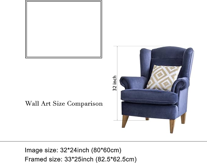 Wieco Art Framed Wall Art Giclee Canvas Prints of Almond Blossom by Vincent Van Gogh Paintings Reproduction Abstract Artwork for Wall Decor