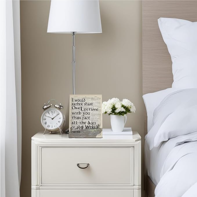 LOTR Gifts, Framed LOTR Poster, Gift for LOTR Decor, I Would Rather Share One Lifetime - Arwen, LOTR Merch, LOTR Birthday Decor, Lord of the Rings Poster, LOTR Canvas Wall Art Decor 6x8 inch