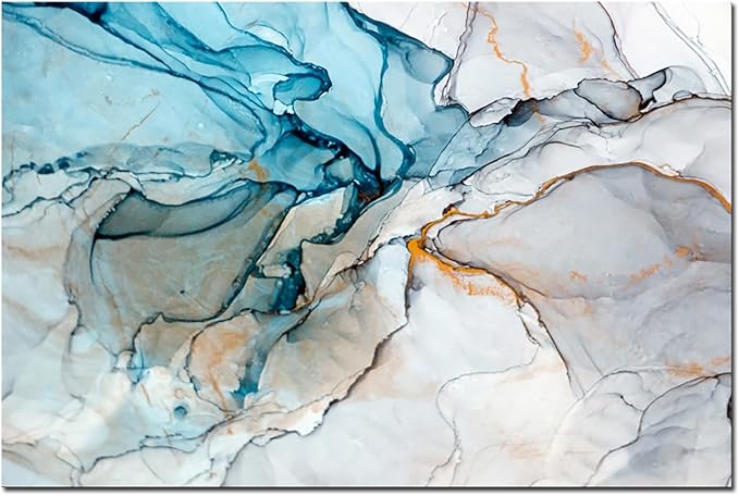 DZL Art A73881 Framed Wall Art Colorful Abstract Painting Background Canvas Wall Art Print Painting for Wall Decor Home Decor