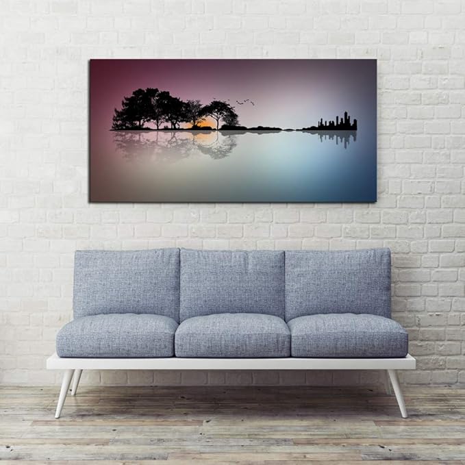 DZL Art A72674 Canvas Wall Art for Living Room Bathroom Wall Decor for Bedroom Kitchen Artwork Guitar Island Canvas Prints Man Cave Music Lover Gift