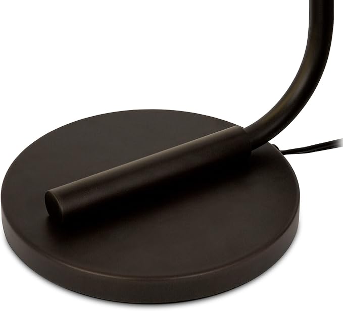 Cadmus 57" Tall Floor Lamp with Glass Shade in Blackened Bronze/White