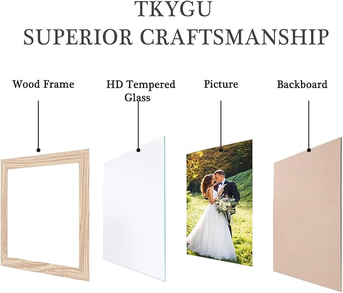 5x5 composite wood Picture Frame Set of 3, Real Glass for Rustic Natural 5x5in Poster Frames- Art Frame, Wall Hanging-Tabletop Display Gallery Family Wedding Memorial Pic Frame Best Gift