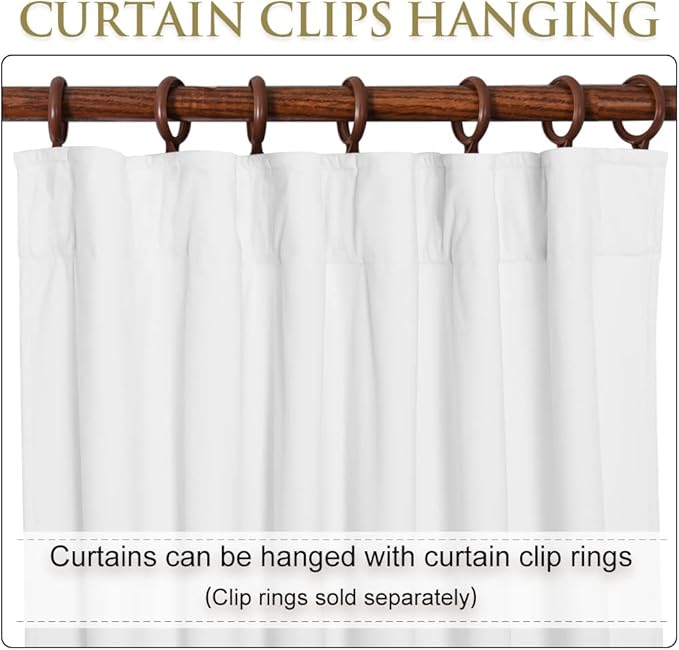 StangH 102 inches Long White Velvet Curtains Elegant Backdrops for Wedding/Church, Light Dimming Window Drapes Back Tab for Bedroom Temperature Balance for Living Room, W52x L102, 2 Panels