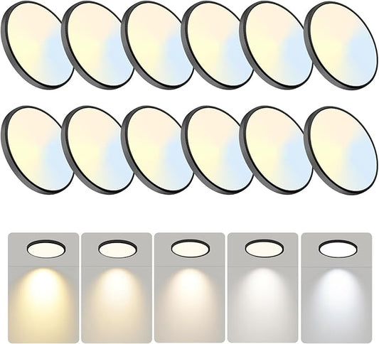 7.5Inch LED Ceiling Lights, 5 Colors Selectable (3000K/3500K/4500K/5000K/6000K) Flush Mount Ceiling Lights, Ultra Thin LED Ceiling Light Fixtures 0.87Inch for Living Room