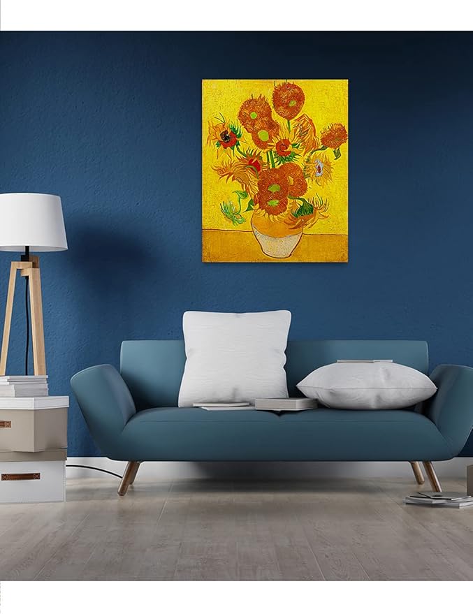DECORARTS - Sunflowers, Vincent Van Gogh Art Reproduction. Giclee Canvas Prints Wall Art for Home Decor 30x24