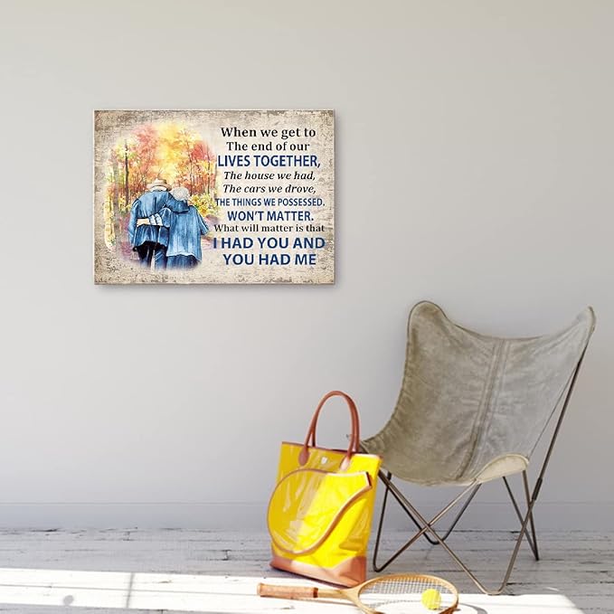 OTINGQD I Had You and You Had Me Lovers Canvas Wall Art, Romantic Canvas Painting Prints Wall Art for Newlyweds Couple Lovers Home Bedroom Living Room Wall Decor,Wedding Gift for Newlyweds