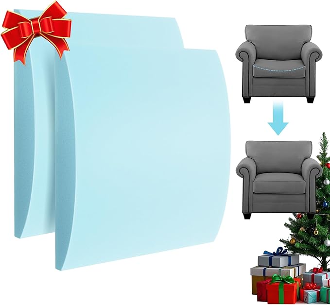 Couch Cushion Support for Sagging Seat Sofa Couch Supports for Sagging Cushions Curved 40D High Density Foam Blue Pack of 2