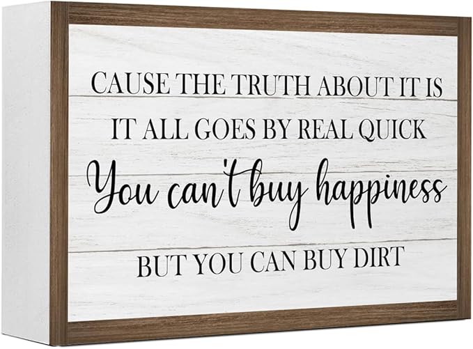 Buy Dirt Bible Verse Wooden Box Sign Decor,10.3 * 6 Inches,Funny Rustic Religious Sign for Christian Home Dining Room Kitchen Counter Tabletop Wall Decor