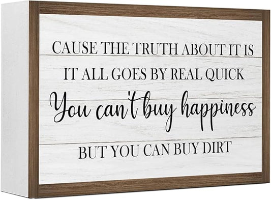 Buy Dirt Bible Verse Wooden Box Sign Decor,10.3 * 6 Inches,Funny Rustic Religious Sign for Christian Home Dining Room Kitchen Counter Tabletop Wall Decor