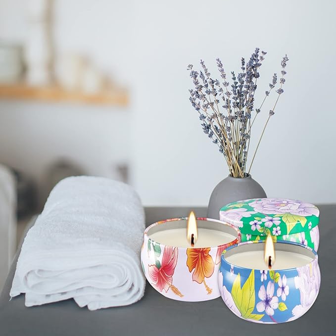 16 Pack 2.5oz Ladies Scented Candle Flower Set - Unique Decorative Gifts for Home, Women's Day, Birthdays, Bridesmaids, Anniversaries with Scented Candle Pack Set - Pampering Gift Set, Women's.