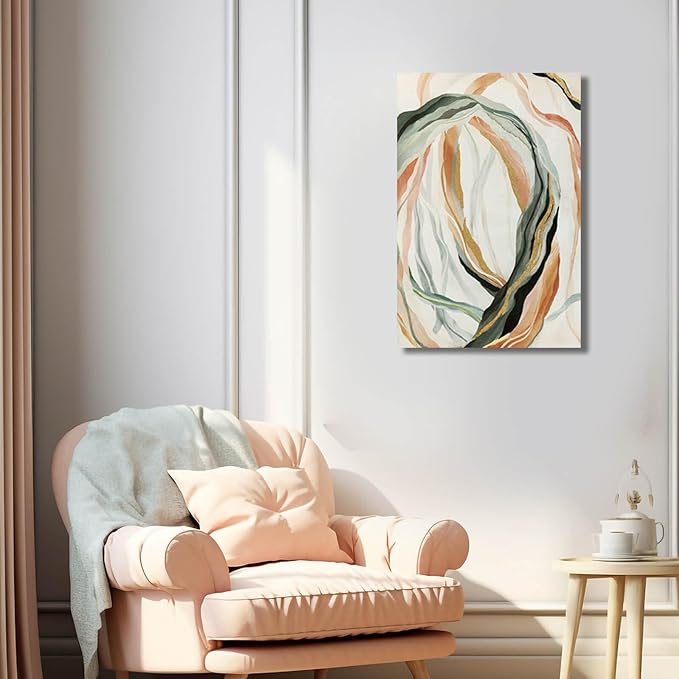 Modern Canvas Wall Art Line Decorative Pictures Colorful Artwork for Wall 24"x36" Home Decorations for Living Room Office