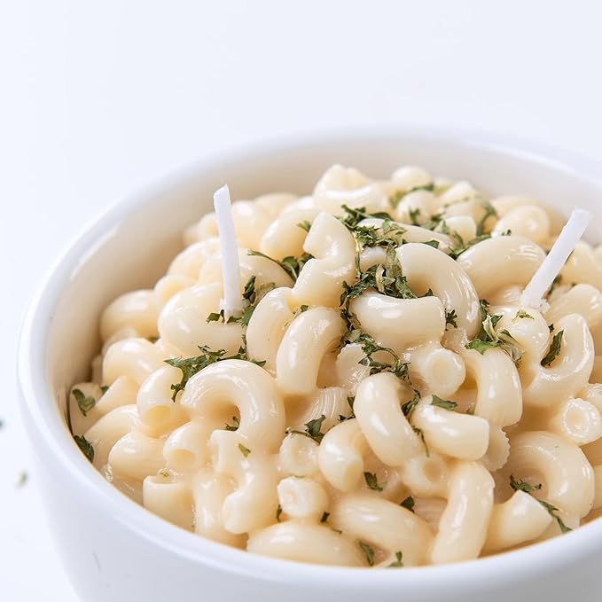 Macaroni and Cheese Pasta Bowl Scented Candle Ritual Gift for Your Lovers Friends