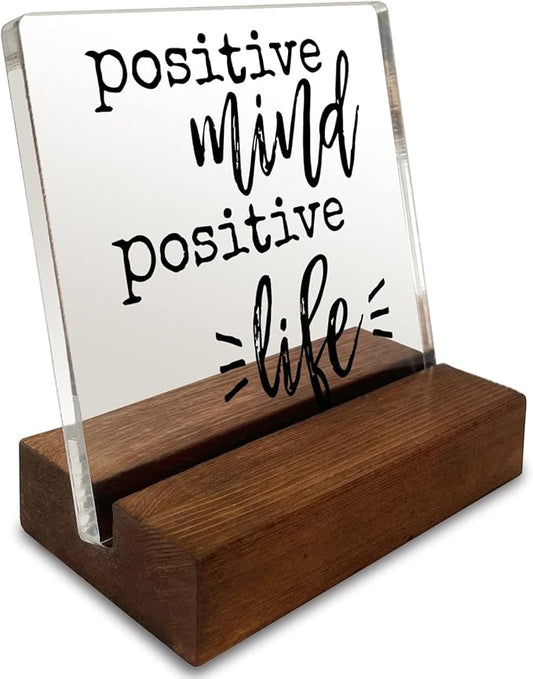Inspirational Quotes Acrylic Sign - Motivational Gift for Women, Best Friend, Colleague - Positive Decor for Home Office Desk