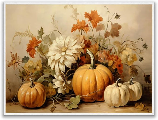 Fall Wall Decor Thanksgiving Rustic Fall Art Vintage Autumn Wall Print Halloween Autumn Decor Rustic room aesthetic decoration 16x24"Unframed