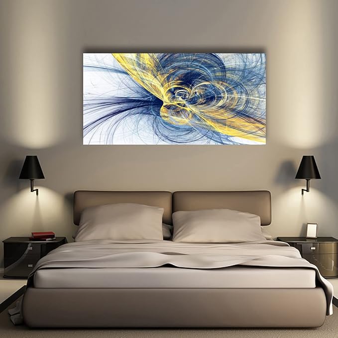 Abstract Pictures Canvas Wall Art for Living room Bedroom or Bathroom Wall Decor,Abstract art Wall Art Print Paitnings for home Decor,Line drawings Waterproof Stretched Ready to Hang-24x48inches