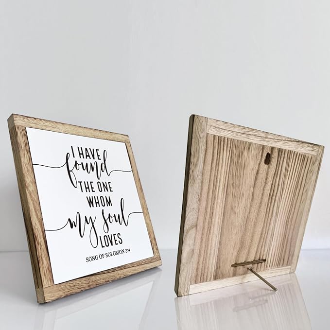 Scripture Sign, Song of Solomon 3:4 Sign, I Have Found the One Whom My Soul Loves, Wooden Plaques Box Signs, Bedroom Decor, Wedding Decoration, Church Decoration, Christian Decor Art, Valentines Day Gift