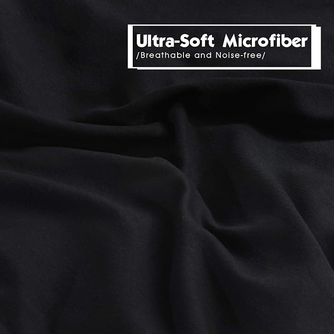 HIG 3pc Down Alternative Comforter Set - All Season Reversible Comforter with Sham - Quilted Duvet Insert with Corner Tabs - Box Stitched - Super Soft, Fluffy (Twin/Twin XL, Black)