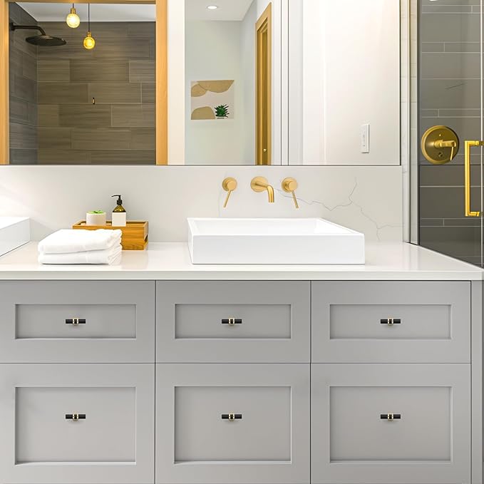 30 Pack Black&Gold Cabinet Knobs - Kitchen Cabinet Knobs Cabinet Pulls for Kitchen Cabinet Drawer Stainless Steel Dresser Knobs for Cabinet Hardware 2in Length Single Hole