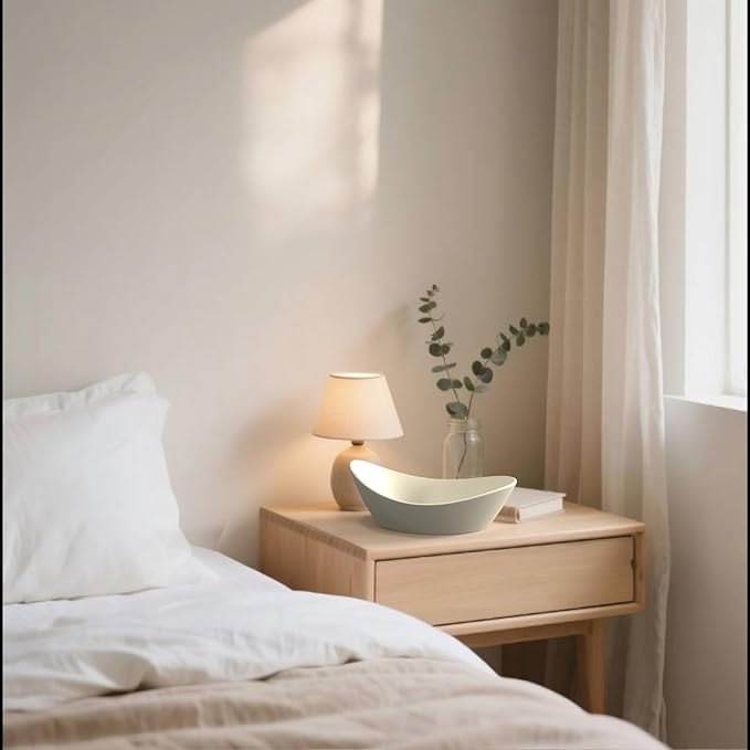 Concrete Fruit Bowl for Kitchen Counter – Large Decorative Bowls for Kitchen Decor, Dining Table, and Home Decor, Modern Centerpiece for Keys, Fruit, Candy, or Table Decor (Beige, 10.6")