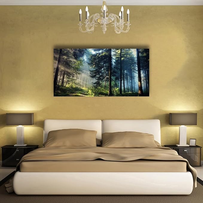 Tree Wall Art Canvas-Beautiful Landscape Wall Art for Living Room,Bedroom and Office-Large Tree Pictures Wall Decor 20x40 Inches-Vibrant and Colorful Wall Painting-Artwork for Walls and Home Decor